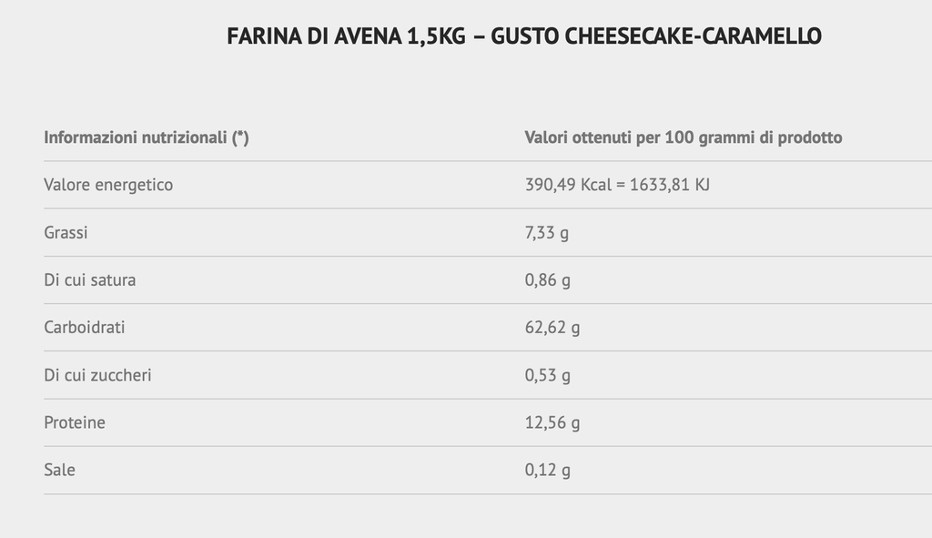 Farina d'avena 1500g CHEESECAKE-CARAMELLO
