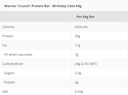 warrior crunch birthday cake 12x64g 09.07.25