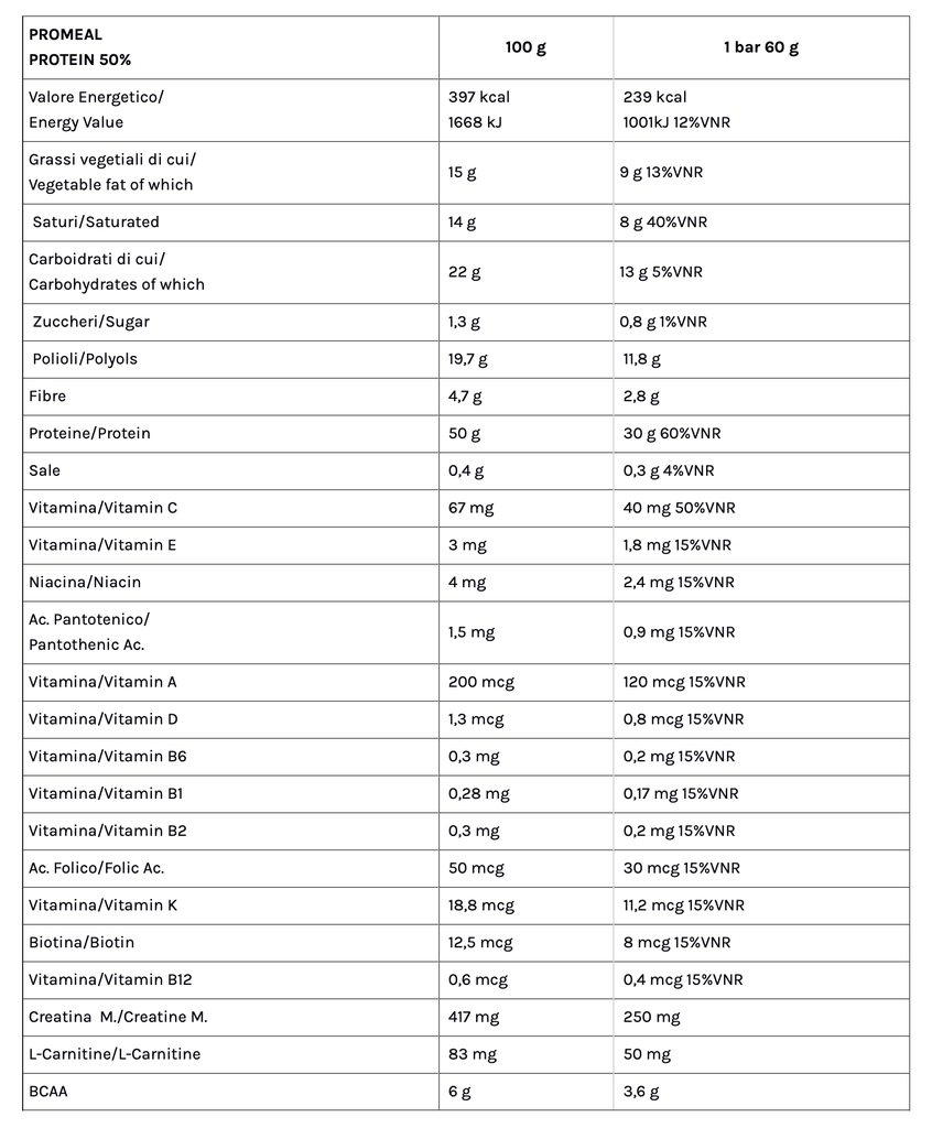 Promeal PROTEIN 50 20X60g cacao