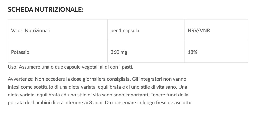 Potassio citrato 