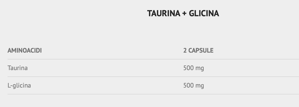 Taurine+glycine 90 cps