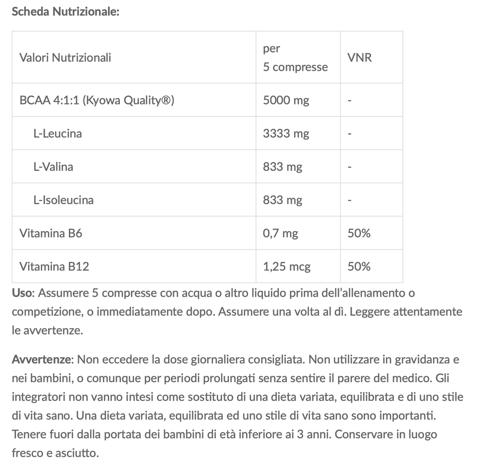 BCAA 4.1.1 Kyowa Quality® 150 cpr
