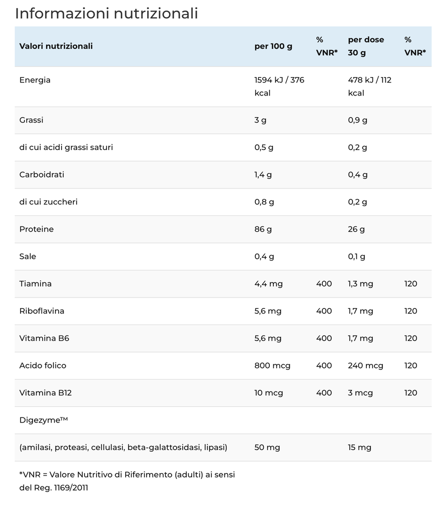 Prolyze idrolizzata Optipep 800g vaniglia