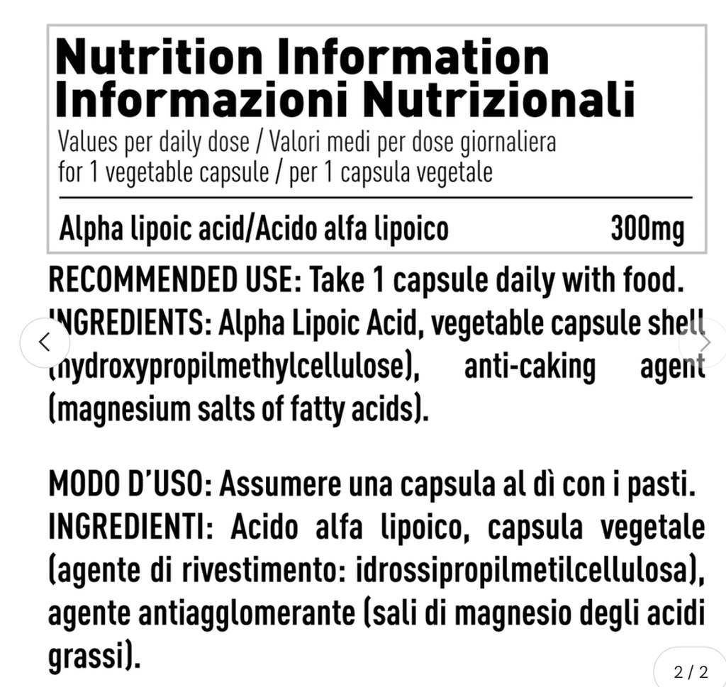 ALA 300mg 60 cps 