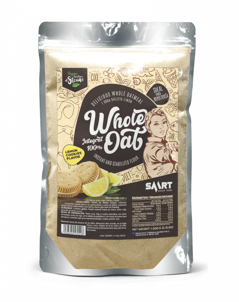 Farina d'avena 1kg gusto biscotto al limone