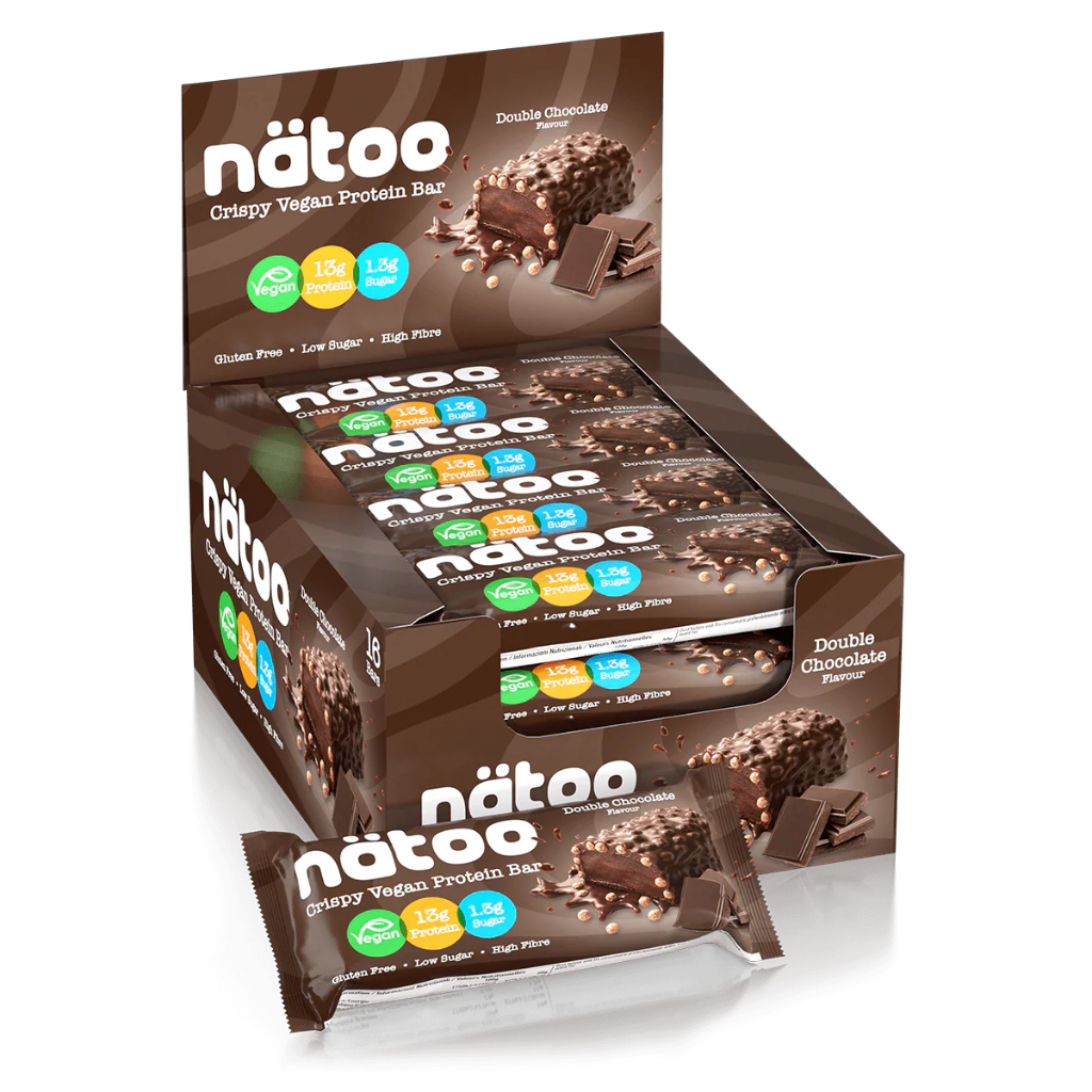 Barrette proteiche vegane gluten free 16x50g doppio cioccolato