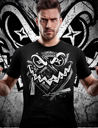 MAGLIA MMA ALGODÓN CREEPY NEGRA tg L