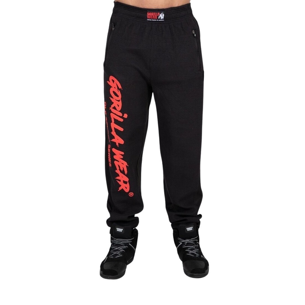  pants old school Augustine tg S/M nero e rosso 