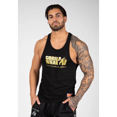 Canotta classic Tank top tg S nera e oro