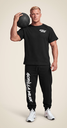 Augustine old school workout top tg S/M nera e grigia 