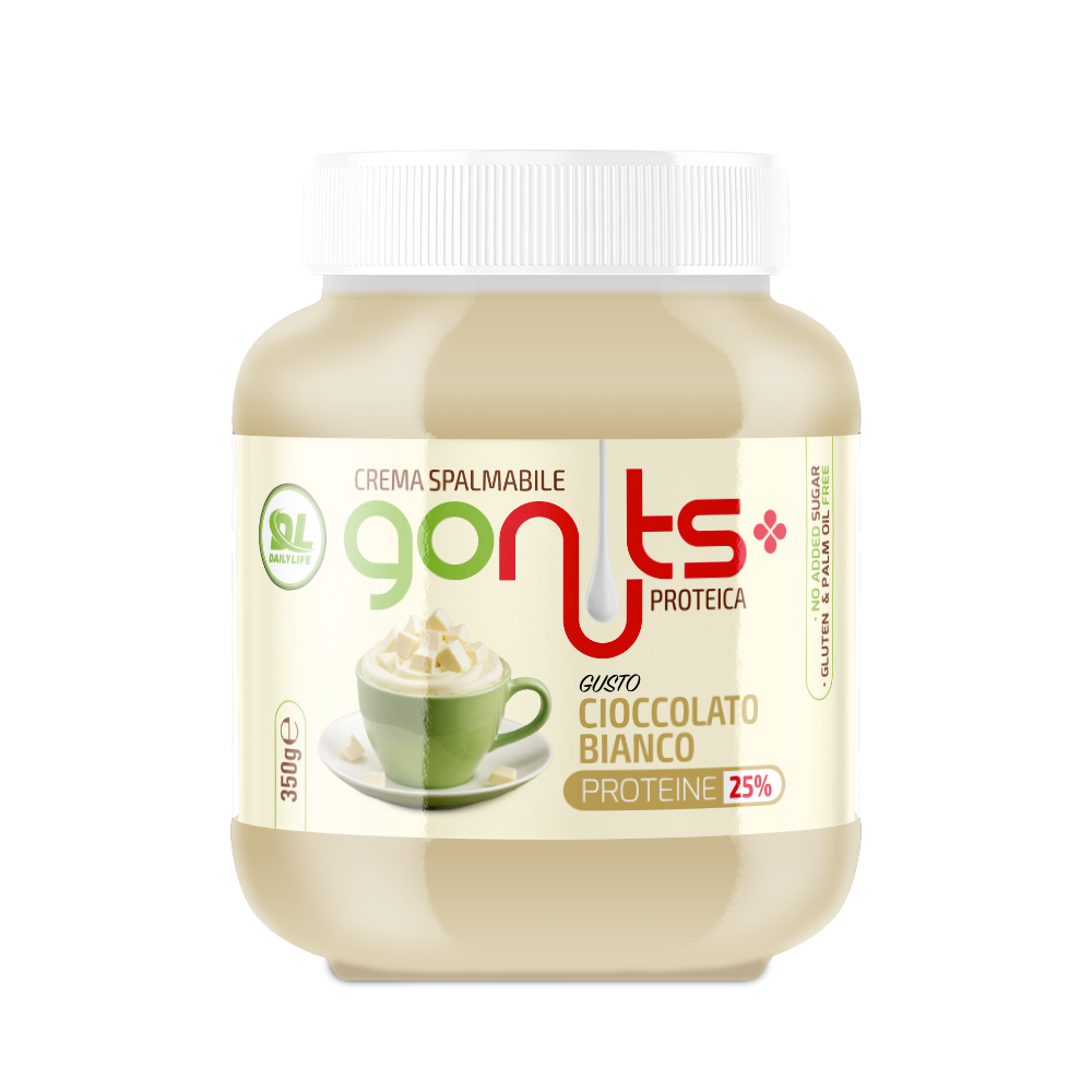 crema proteica  GO NUTS 350g cacao bianco