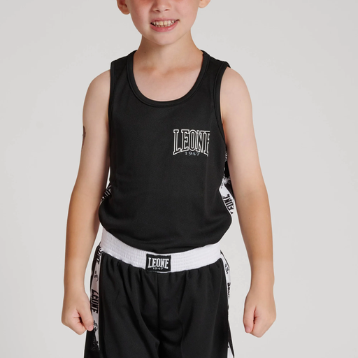 [canotta, leone] Canotta boxe nera tg S bimbo 