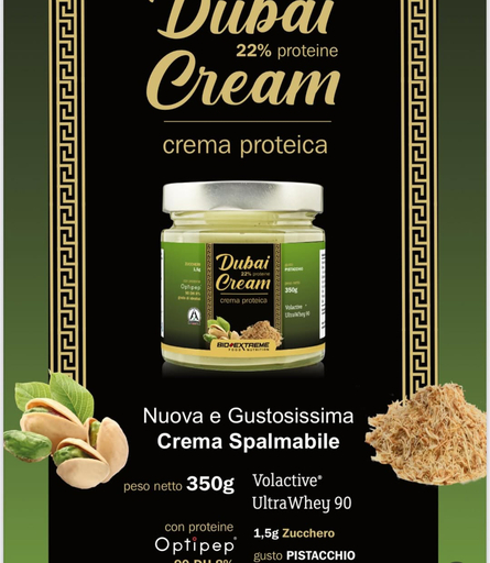 [crema, bioextream, creme] Dubai cioccolate cream 350g pistacchio proteica