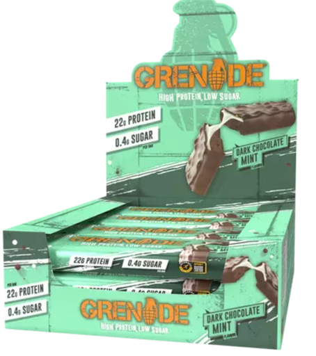 [grenade, barrette] Grenade cioccolato fondente e menta 12x60g