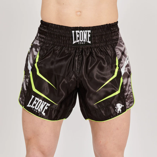 [leone , kick , pantaloncini , panta , box , thai] Panta kick thai revo fluo nero & neon tg L 