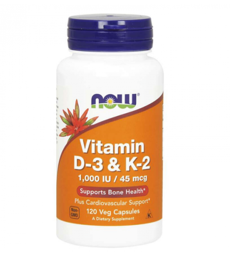 [now, vitamina d3, d3] D3+K2 120 cps