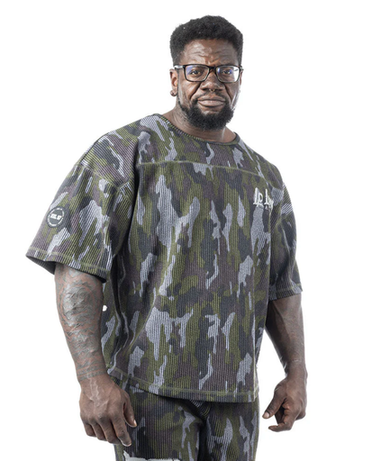 [rag top, legal power] Rag top muscle tg L Camo Boston verde