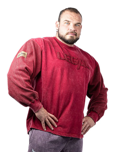 [legal power, maglia] Maglia Legal Power Stonewashed Bostomix tg S rossa 