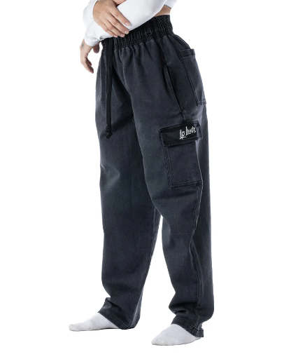 [legal power, pantaloni] Pantaloni LP Limits Denim unisex colore nero tgS