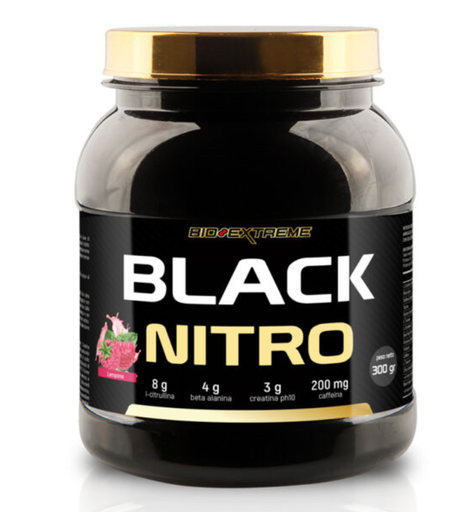 [pre workout, bioextreme] Black Nitro 300g lampone