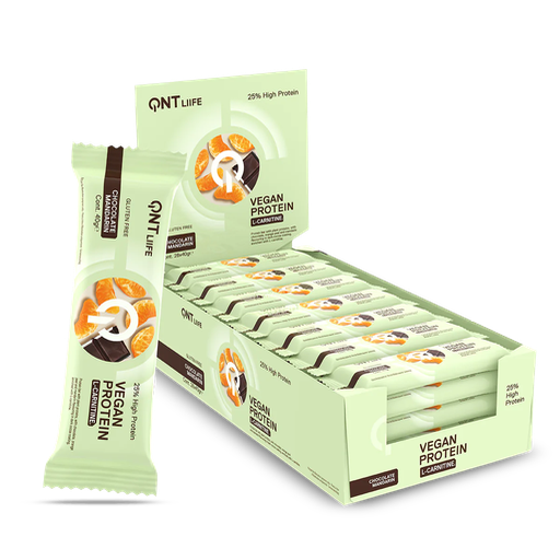 [vegan bar, barrette, qnt] Vegan protein 28x40g cacao mandarino