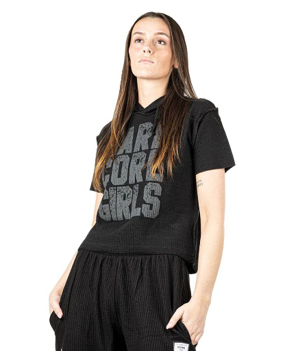 [legal, rag top donna] Croc top boston donna  tg M nero 