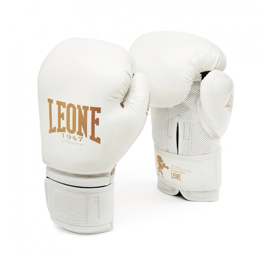 [leone, guanto] Guanto black & gold 10 oz bianchi
