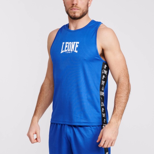[leone, canotta] Canotta boxe blu tg L 