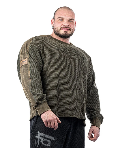 [legal, abbigliamento,felpe] Felpa waffel militare tg M